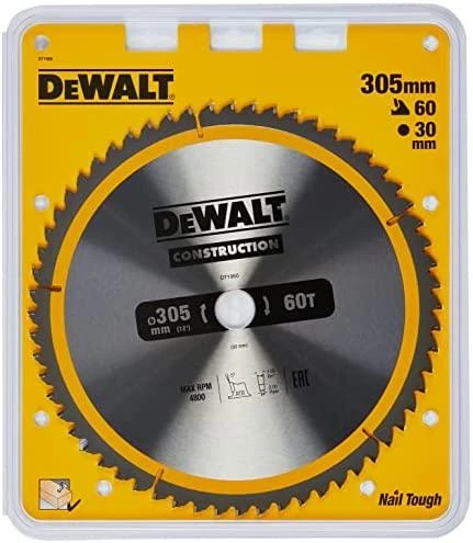 Pjovimo diskas medienai DeWalt DT1960; 305x30 mm; 60T