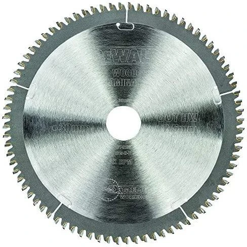 Pjovimo diskas medienai DeWalt; 216x2,6x30,0 mm; Z80; -5°