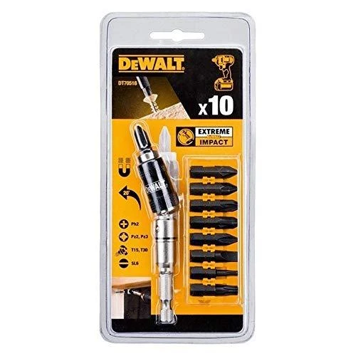 Dewalt Rinkinys sukimo antgalių 10elem. IMPACT TORISON, UCHWYT PRZEGUBOWY