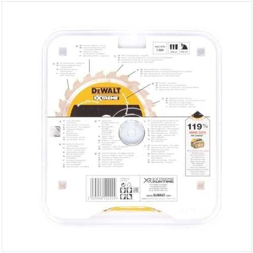 DeWalt Dewalt diskinio pjūklo diskas 190 mm, 36 dantys (DT99563)