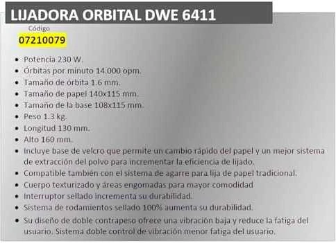 Elektrinis vibracinis šlifuoklis Dewalt DWE6411-QS