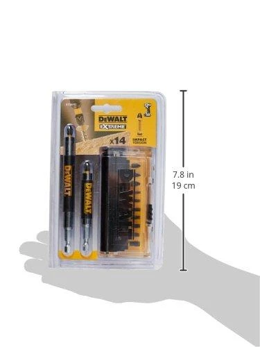 Smūginių antgalių rinkinys 25 mm. EXTREME, DeWALT, 14 vnt.