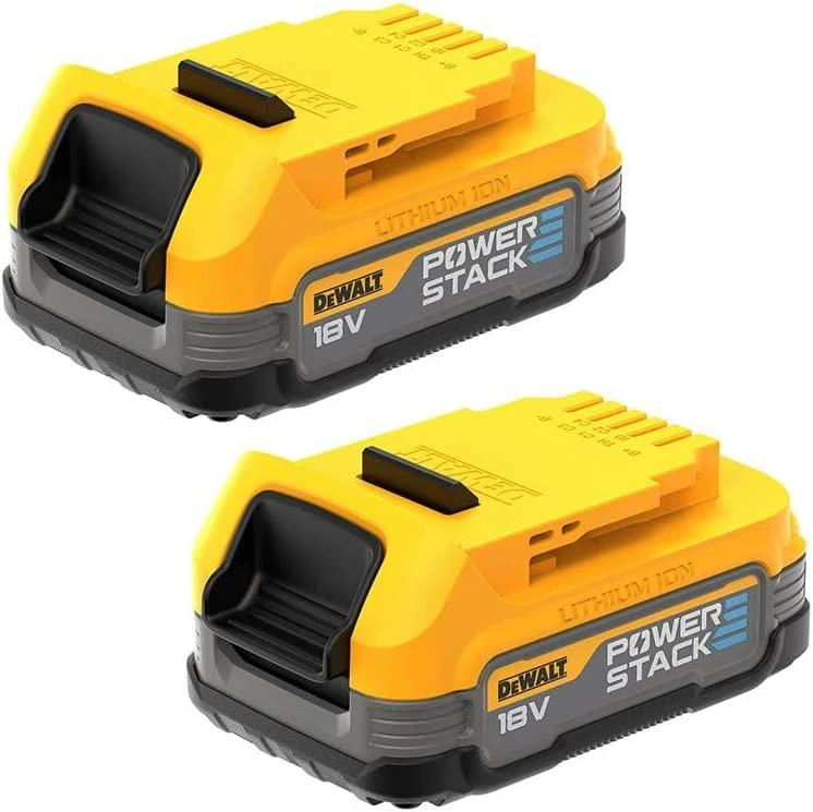 DeWalt 2 baterijų komplektas PowerStack 18V Li-Ion 1,7Ah DeWALT [DCBP034E2-XJ]