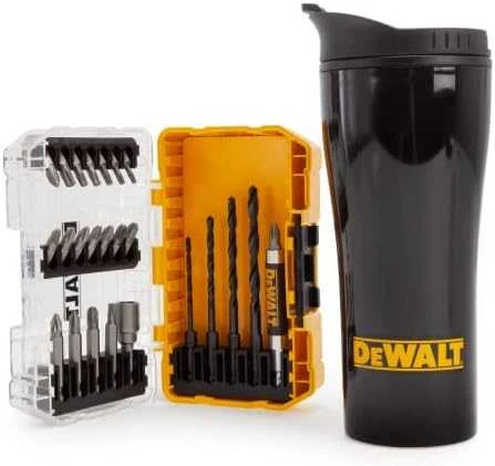 Dewalt grąžtų, sukimo antgalių ir terminio puodelio rinkinys DT70707, 26 vnt.