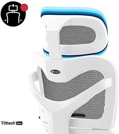 Ergonominė kėdė DIABLO V-COMMANDER, Juodos/ Baltos spalvos