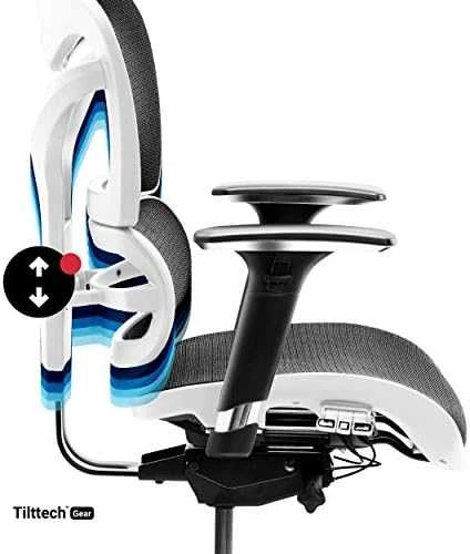 Ergonominė kėdė DIABLO V-COMMANDER, Juodos/ Baltos spalvos