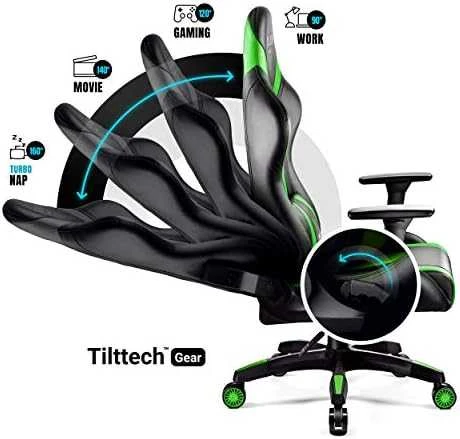 Diablo Chairs Diablo X-Horn 2.0 Normal Size Juodas-Žalias ergonominė kėdė