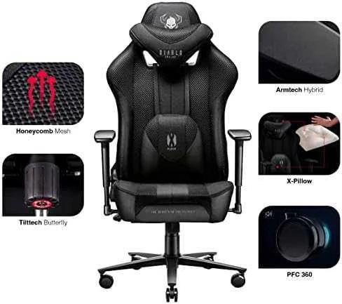 Žaidimų kėdė Diablo X-Player 2.0, spalva: juoda, dydis: normalus