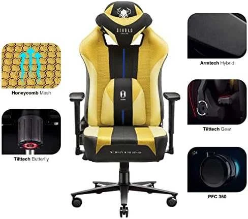 Diablo Chairs Diablo X-Player 2.0 Normal Size Dark Sunflower ergonominė kėdė