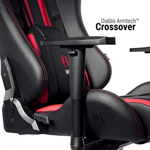 Diablo Chairs Diablo X-Ray 2.0 King Size Juodas-Raudona ergonominė kėdė
