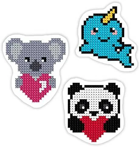 Diamond Dotz DIAMOND DOTS kūrybinis rinkinys piešimas deimantais LOVE YOU CHUMS, 3 lipdukai, DTZ12.037