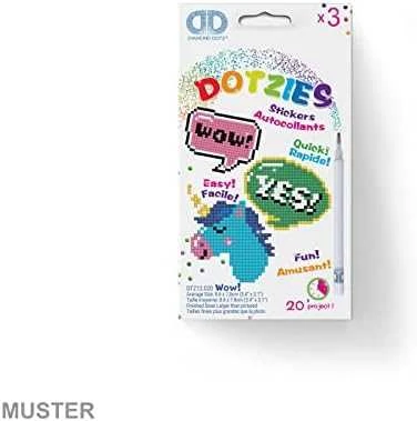 Diamond Dotz DIAMOND DOTS kūrybinis rinkinys piešimas deimantais LOVE YOU CHUMS, 3 lipdukai, DTZ12.037