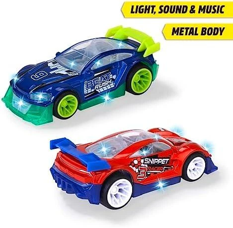 Dickie Streets N Beatz interaktyvus lenktyninis automobilis su Sound Light muzikos sistema