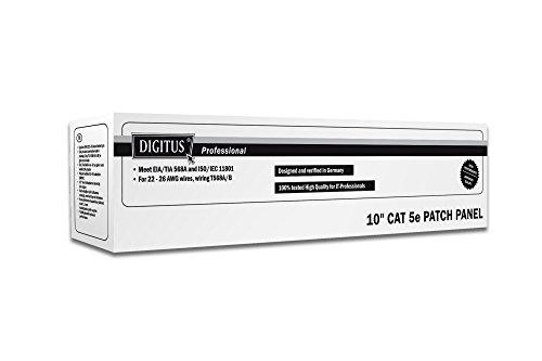 Assmann Electronic DIGITUS CAT 5e D klasės Patch Panel neekranuotas 8 prievadų RJ45 8P8C LSA 1U 254 mm (10 colių) Rack Mount spalva juodas RAL 9005