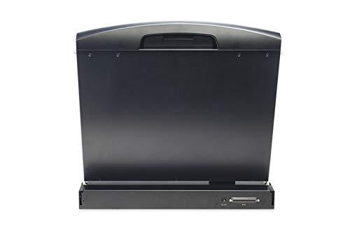 Assmann Electronic DIGITUS modulinė 48,3 cm 19 colių TFT konsolė su 8 prievadų KVM US klaviatūra RAL 9005 juodos spalvos