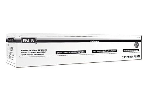 Assmann Electronic DIGITUS Patch Panel 19colių 24Port Cat5e STP neekranuotas montavimas apie LSA juodas RAL9005 be LSA dangtelio