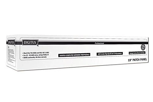 Assmann Electronic DIGITUS Patch Panel 19inch 24Port Cat6 ekranuotas pilkas RAL7035 kabelio montavimas apie LSA