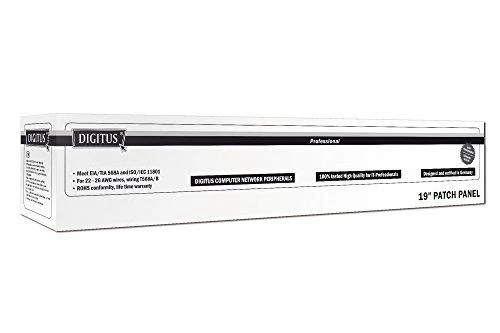 Assmann Electronic DIGITUS Patch Panel 19colių 24Port Cat6 neekranuotas juodas RAL 9005 kabelio montavimas apie LSA be LSA dangtelio