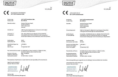 Digitus Kabelis teleinformatyczny S/FTP kat.7A LS0H drut geltona B2ca DK-1745-A-VH-5 /500m/