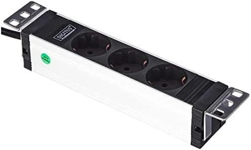 Assmann Electronic DIGITUS Outlet stripe 3x 10Inch 4000W 16A juodas su montavimo komplektu