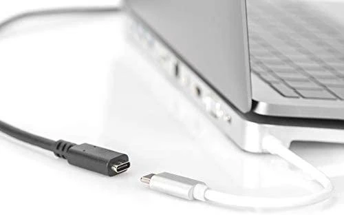 Assmann Electronic ASSMANN USB Type-C ilgintuvo kabelis, tipas C M F 0,7 m, visas funkcijas Gen2 5A 10GB 3.1 Versija CE bl