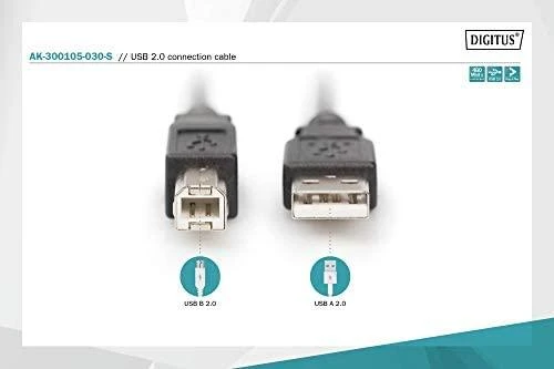„Digitus“ | USB 2.0 jungiamasis kabelis | AK-300105-030-S