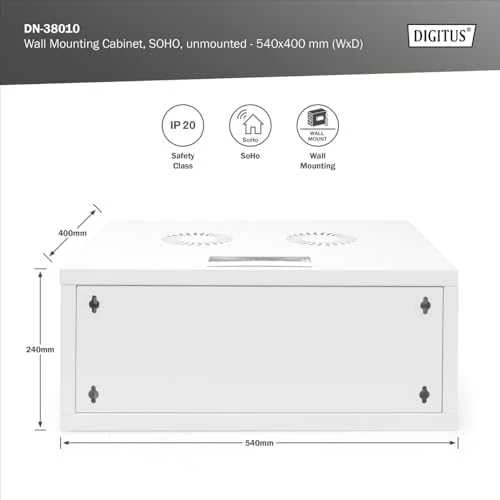 Digitus DN-38010 lentyna 4U Sieninis stovas Pilka