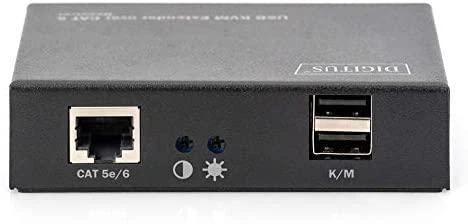 „Assmann Electronic DIGITUS DS-51201“ KVM ilgintuvas, USB, 1 vietinis + 1 nuotolinis, iki 200M CAT5 UTP, raiška 1920x1080, 60Hz