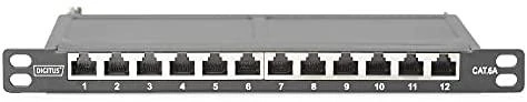 Digitus Cat.6A Slim Patchpanel,geschirmt,12-Port,0,5HE,10"sw (DN-91612S-SL-EA)