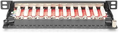 Digitus Cat.6A Slim Patchpanel,geschirmt,12-Port,0,5HE,10"sw (DN-91612S-SL-EA)