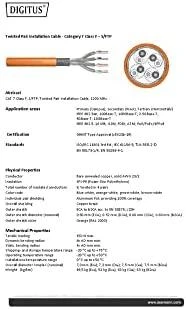 Digitus DIGITUS CAT 7 S-FTP Installationskabel, 1200 MHz Dca 25m