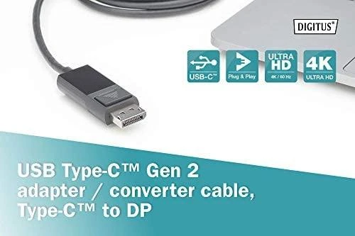 Assmann Electronic ASSMANN USB Type-C Gen 2 Adapteris C Type-DP prie DP