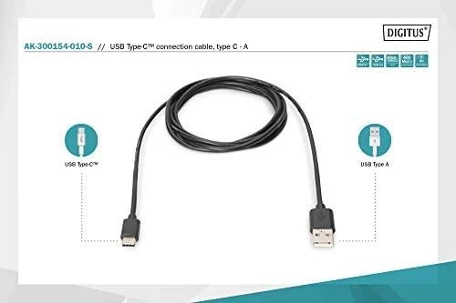 Digitus Assmann Electronic ASSMANN USB Type-C jungties kabelis Type-C - A