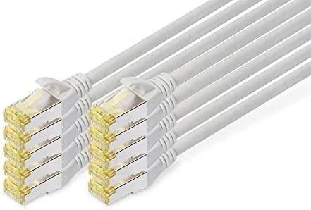 Digitus Kabelis krosowy CAT 6A, S/FTP, 1m, 10 vnt, pilka (DK-1644-A-010-10)