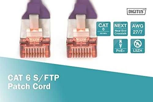 DIGITUS SFTP LAN kabelis, patch 6 cat, 2,0m, violetinė, 2xRJ45, DK-1644-020/VI