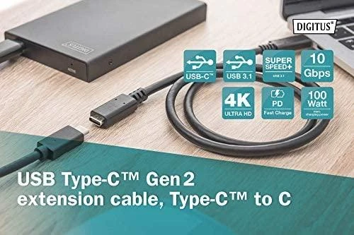 Assmann Electronic ASSMANN USB Type-C ilgintuvas Type-C - C