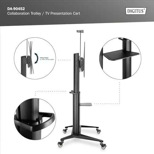 Laikiklis Digitus Skaitmenas | Kita | 70-120 " | Maksimalus svoris (keliamoji galia) 140 kg | Juodas