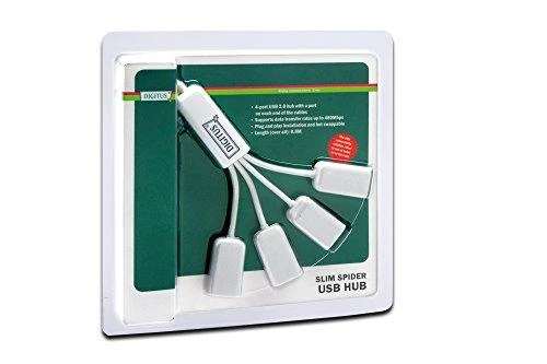 Assmann Electronic DIGITUS USB2.0 kabelio šakotuvas 4 prievadų magistralė maitinama 4xUSB A/F 1xUSB A/M be maitinimo šaltinio