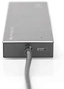 Assmann Electronic DIGITUS Hub 7 prievadų USB 3.0 SuperSpeed, maitinimo šaltinis, HQ aliuminis