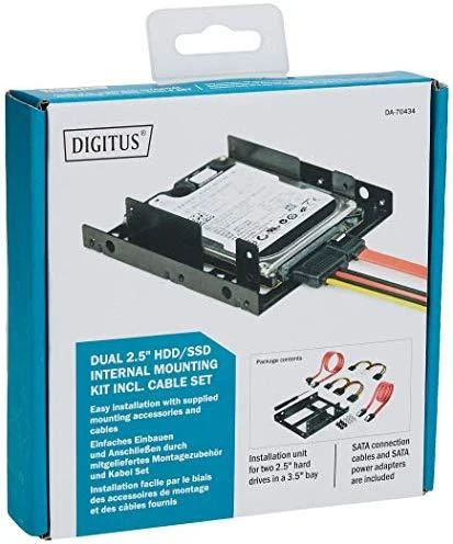 Digitus Adapteris na dysk 3.5'' / 2.5'' + komplektas kabli SATA (DA-70434)