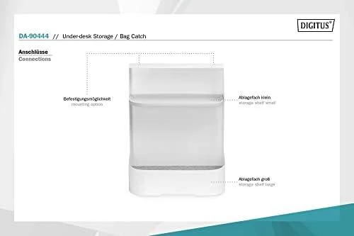 Digitus ZUB Under-Desk Storage / Pocket Tray baltas