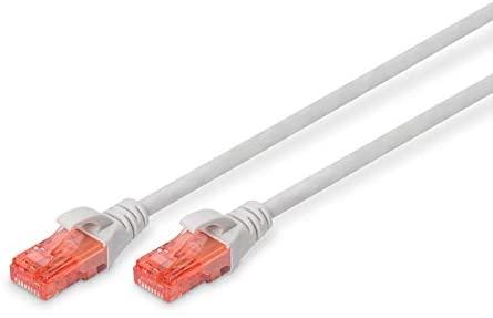 Assmann Electronic DIGITUS CAT 6 U-UTP pataisomasis kabelis PVC AWG 26/7 ilgis 1m raudona spalva