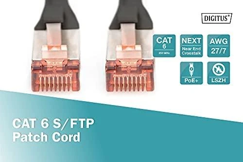 Digitus Patchcord, crossover, S/FTP, Cat6, 3m, juoda (DK-1644-030/BL)