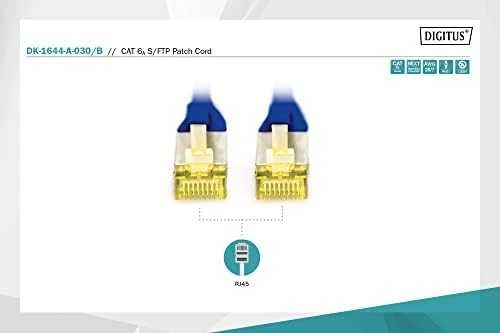 Digitus Skaitmenas | CAT 6A S/FTP pataisos laidas | DK-1644-A-030/B | 3 m | Mėlyna