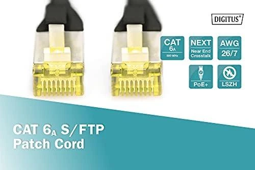 Digitus CAT 6A S/FTP Patchk.,10m,SW