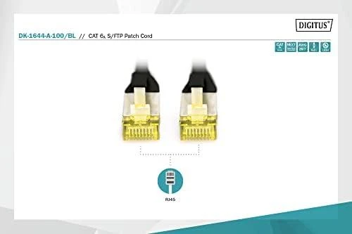 Digitus CAT 6A S/FTP Patchk.,10m,SW