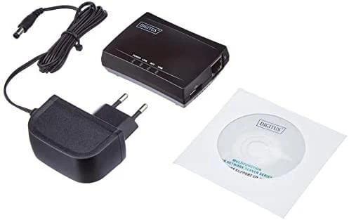 Assmann Electronic DIGITUS daugiafunkcis tinklo serveris 1xUSB2.0 spausdinimo serveris NAS ir tinklo USB šakotuvas 1xRJ45 10/100Mbps LAN