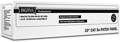 Assmann Electronic DIGITUS CAT 5e D klasės Patch Panel neekranuotas 8 prievadų RJ45 8P8C LSA 1U 254 mm (10 colių) Rack Mount spalva juodas RAL 9005