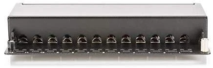 DIGITUS Patchpanel 1HE 12-Port Cat6A geschirmt juodas