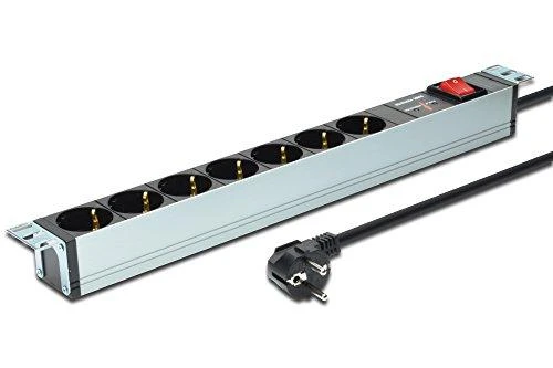 Assmann Electronic DIGITUS 19 colių išėjimo juosta 7x su įjungimo / išjungimo jungikliu ir apsauga nuo viršįtampių juodas
